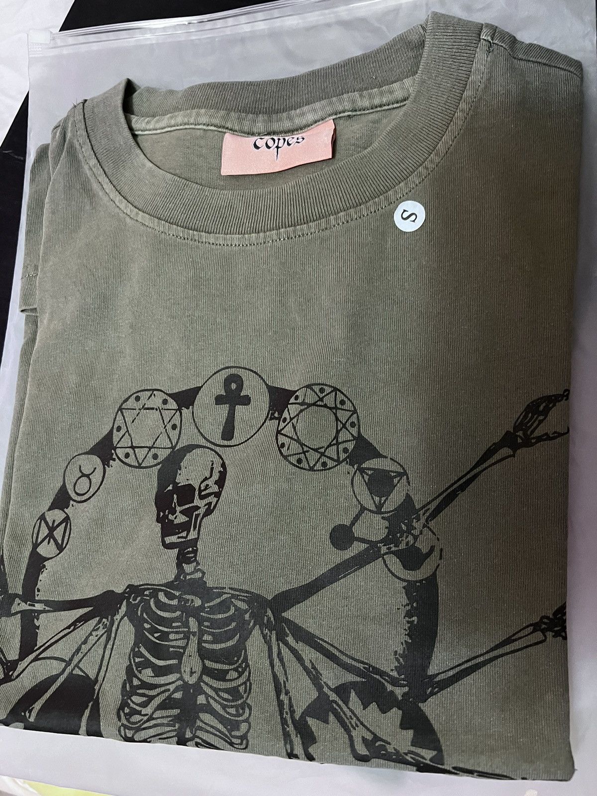 Copes copes x Slug Christ shaeol tee very swag green vintage wash Size US S / EU 44-46 / 1 - 5 Thumbnail