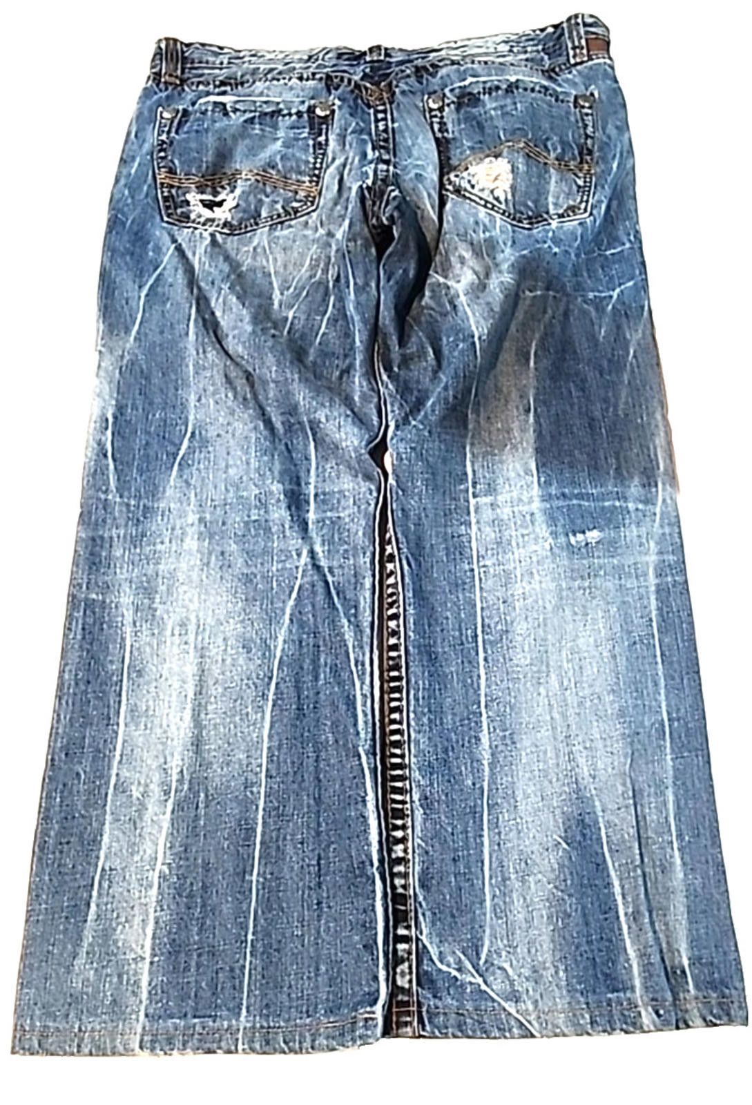 Other Rivet De Cru Big Baggy Jeans Distressed USA Actual 40W x 32L Size US 40 / EU 56 - 12 Thumbnail
