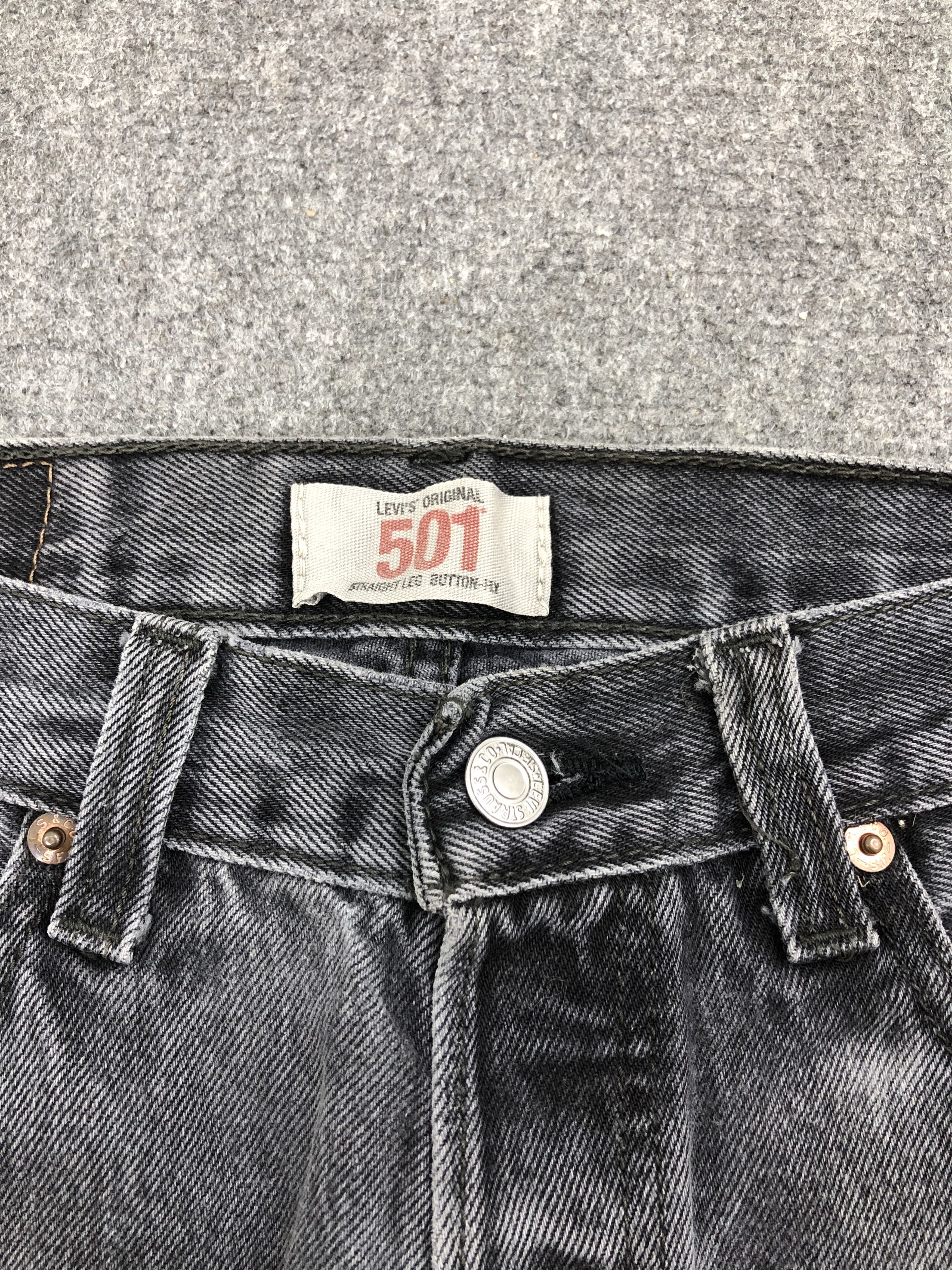 Levi's × Vintage Vintage Levis 501 Faded Black Denim Jeans Size US 28 / EU 44 - 12 Thumbnail