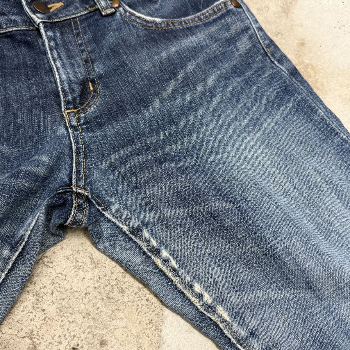 Other Lady Wrangler Whisker Distressed Denim Pants Size 29" - 7 Thumbnail