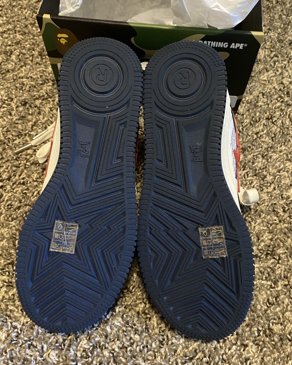 Bape USPS Bapesta Size 7 US Mens Size US 7 / EU 40 - 5 Thumbnail