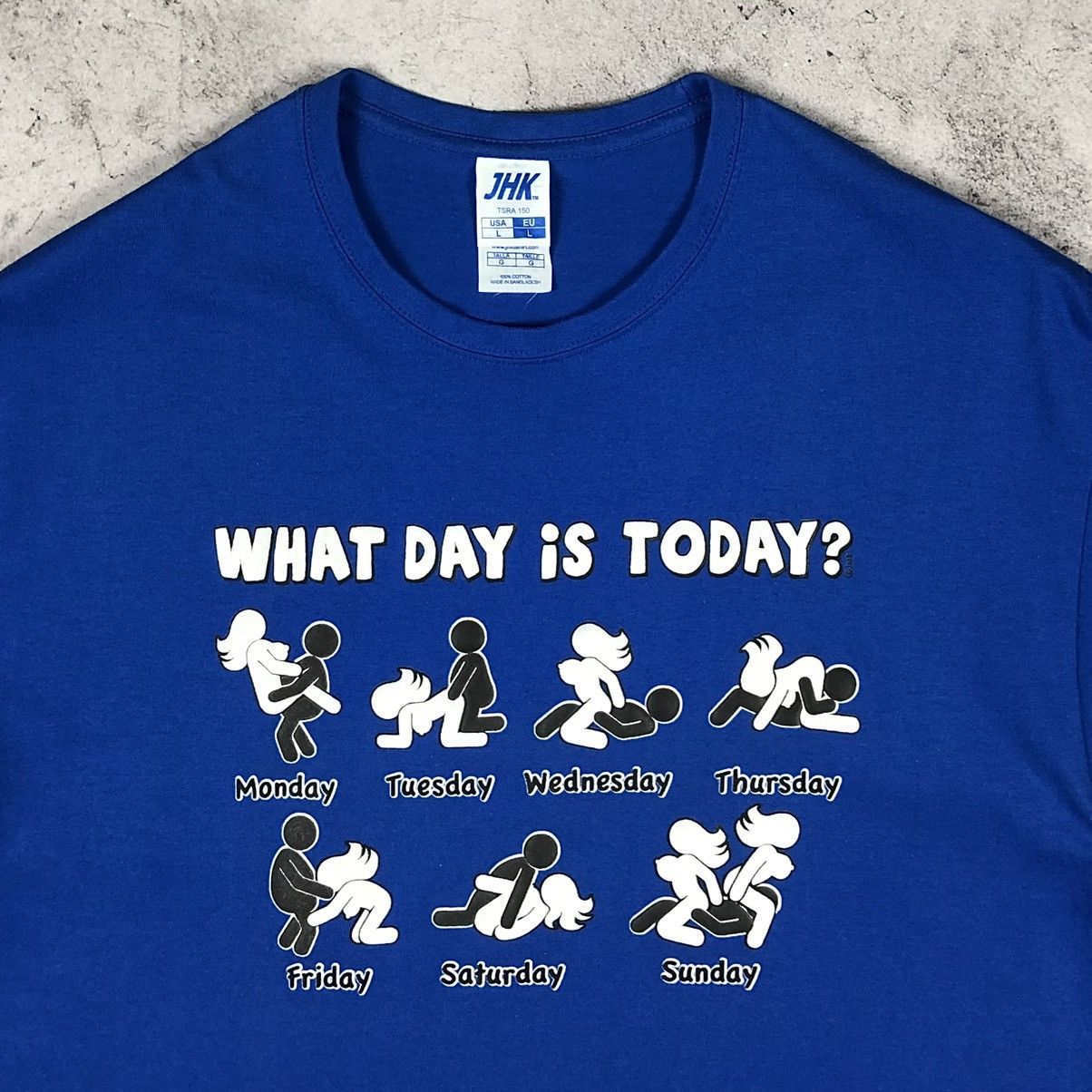 Vintage Sex Positions Graphic Adult Joke Tee Size US L / EU 52-54 / 3 - 6 Thumbnail