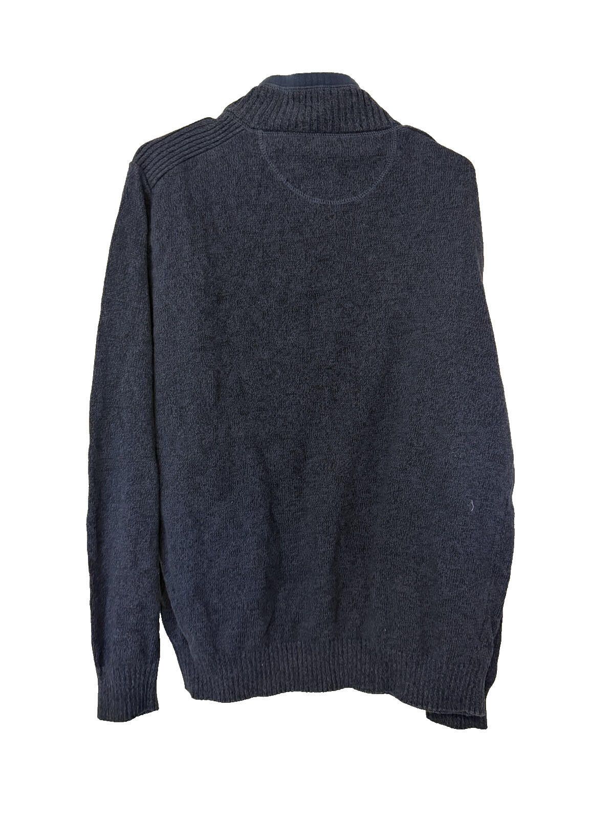 Dockers Dockers Navy Blue Quarter Zip Cotton Sweater Mens XL Size US XL / EU 56 / 4 - 3 Thumbnail