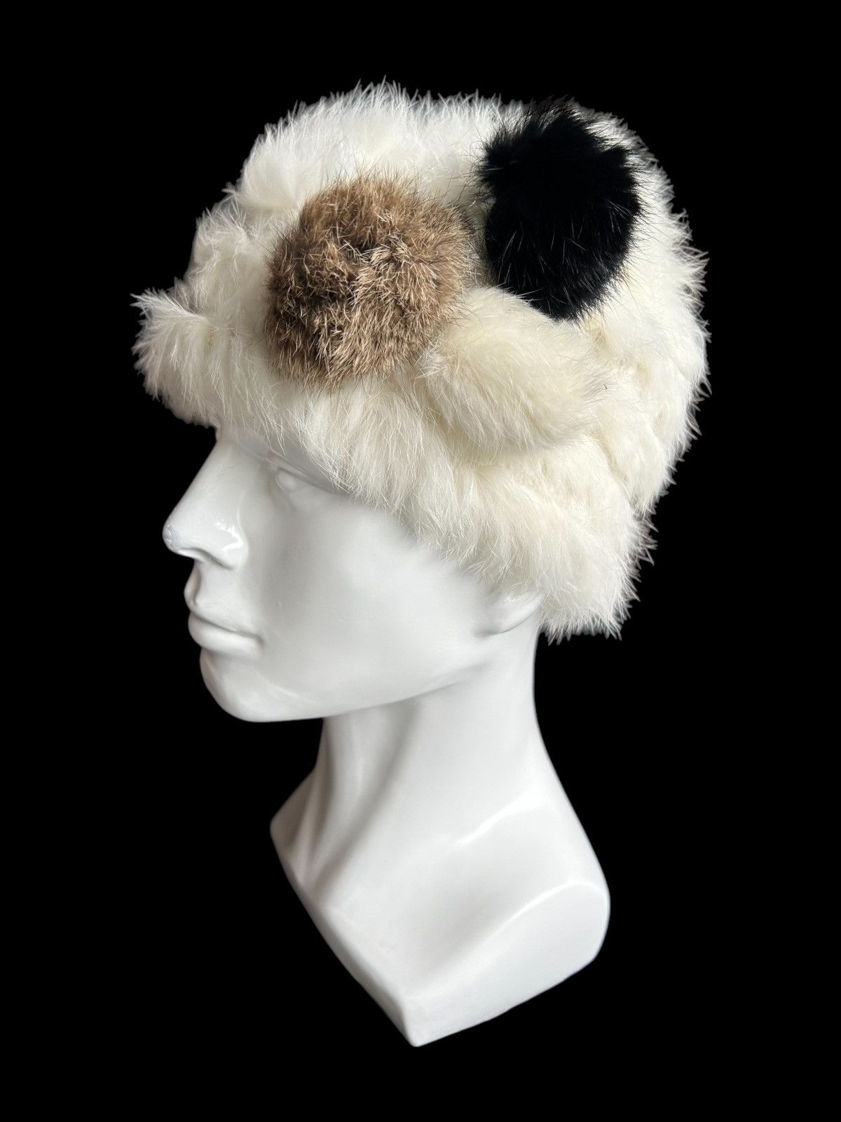 14th Addiction × Japanese Brand Japanese Punk Bondage Style Mohair Fur Beanie Hats Rare Size ONE SIZE - 1 Thumbnail