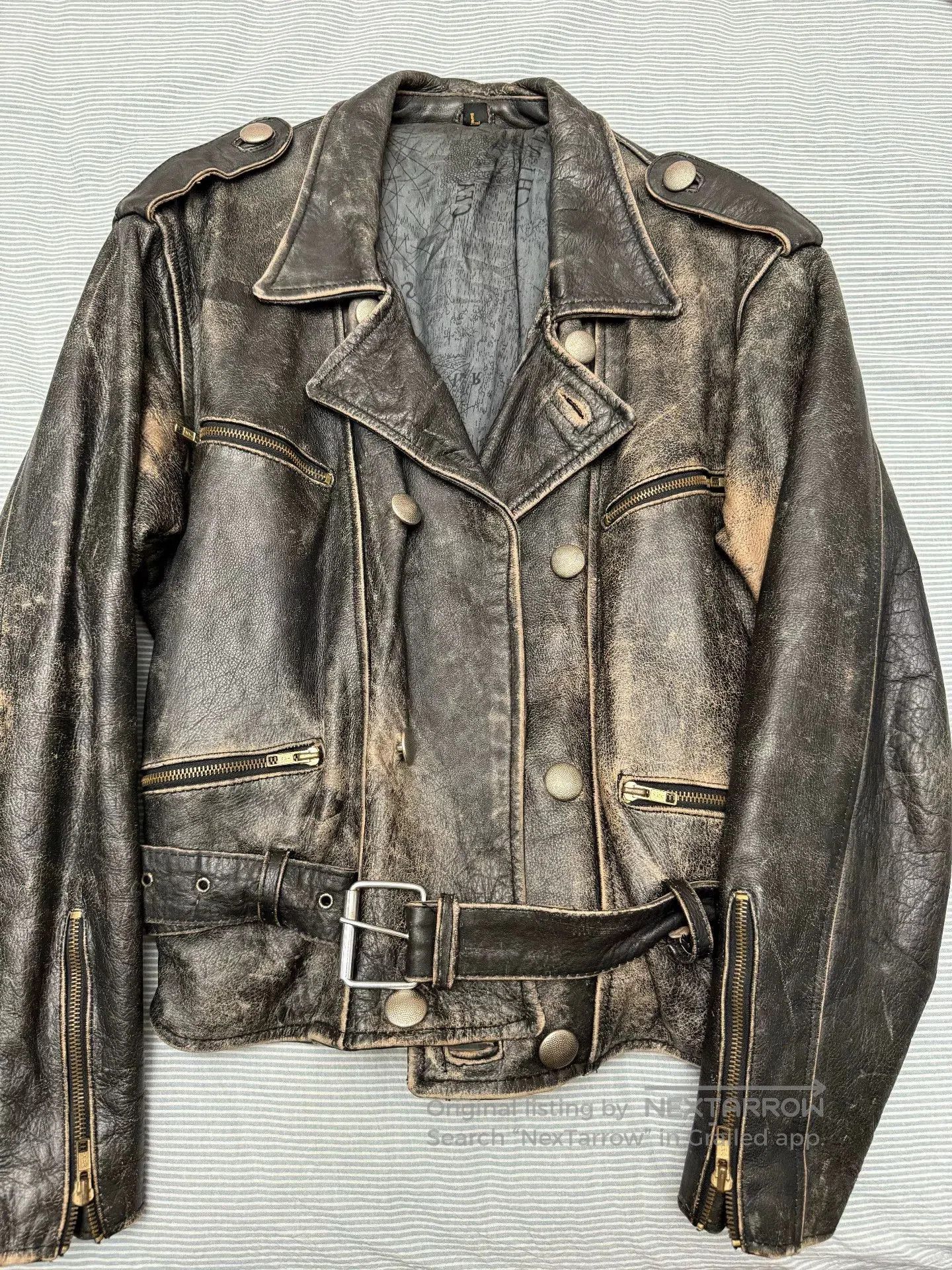Vintage Vintage 1950s German Motorcycle Leather Jacket. Size US M / EU 48-50 / 2 - 1 Thumbnail
