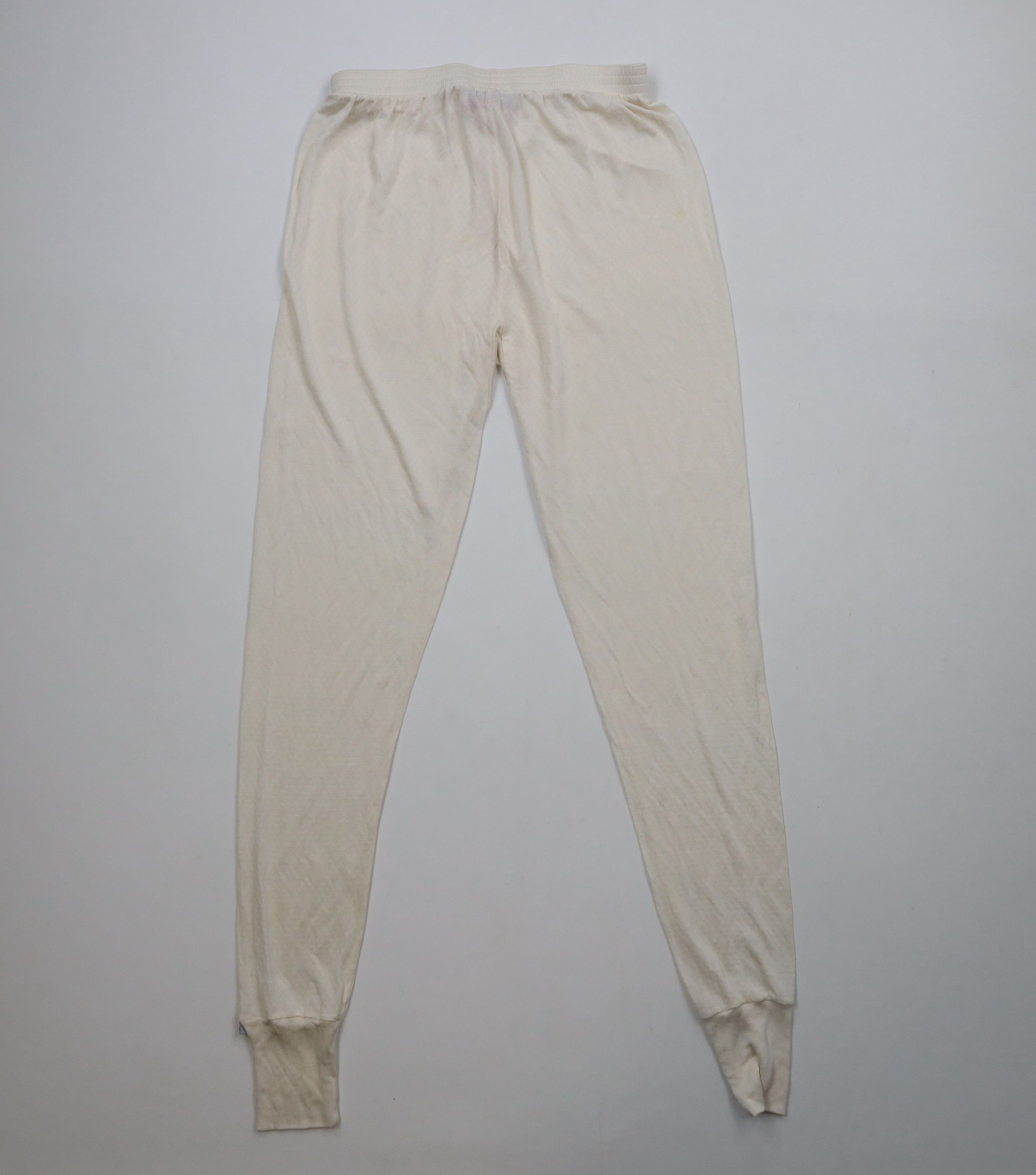 Vintage Vintage 90s Terramar Thermasilk Silk Knit Pants Cream Size 24" / US 00 / IT 34 - 9 Thumbnail