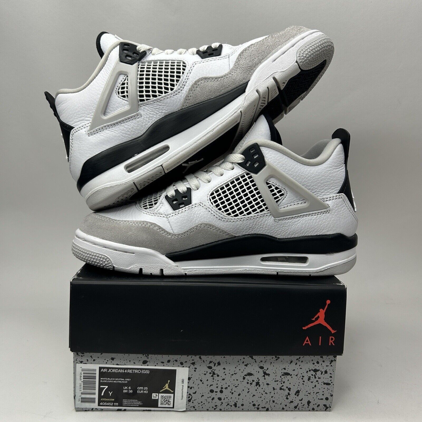 Jordan Brand Nike Air Jordan 4 Retro GS “Military Black” 2023 Size US 8.5 / IT 38.5 - 3 Thumbnail