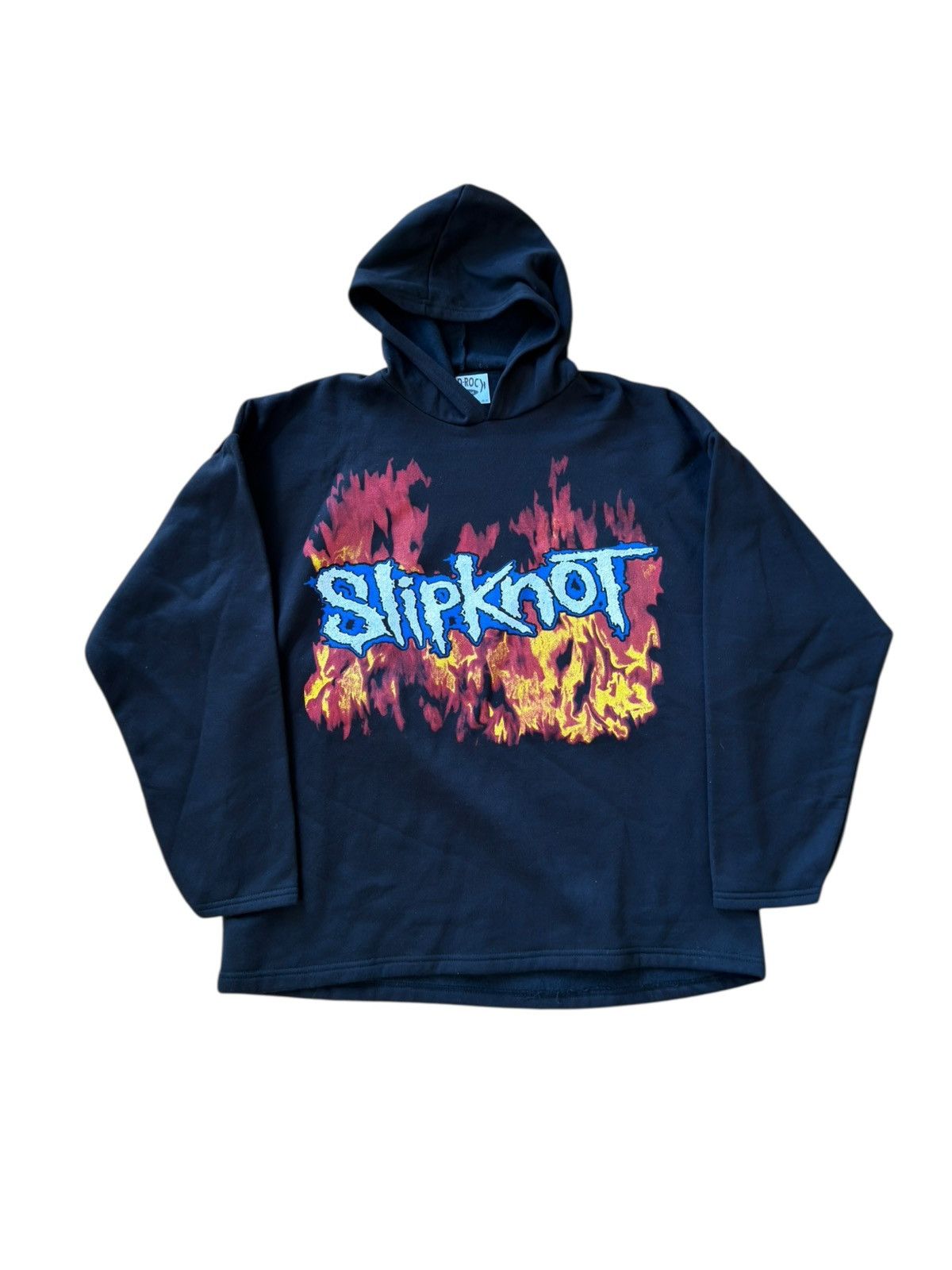 Slipknot *RARE* 90s VINTAGE SLIPKNOT METAL FLAME BOOTLEG ITALY HOODIE Size US XL / EU 56 / 4 - 1 Thumbnail