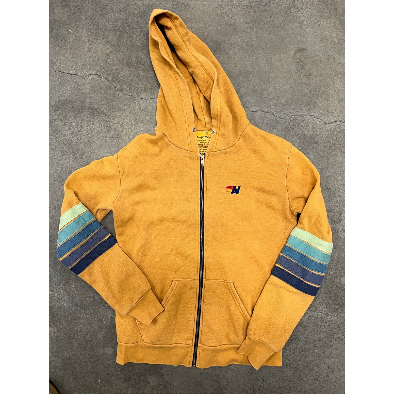 Aviator Nation Aviator Nation Hooded Jacket Small Full Zip Striped Size S / US 4 / IT 40 - 1 Thumbnail