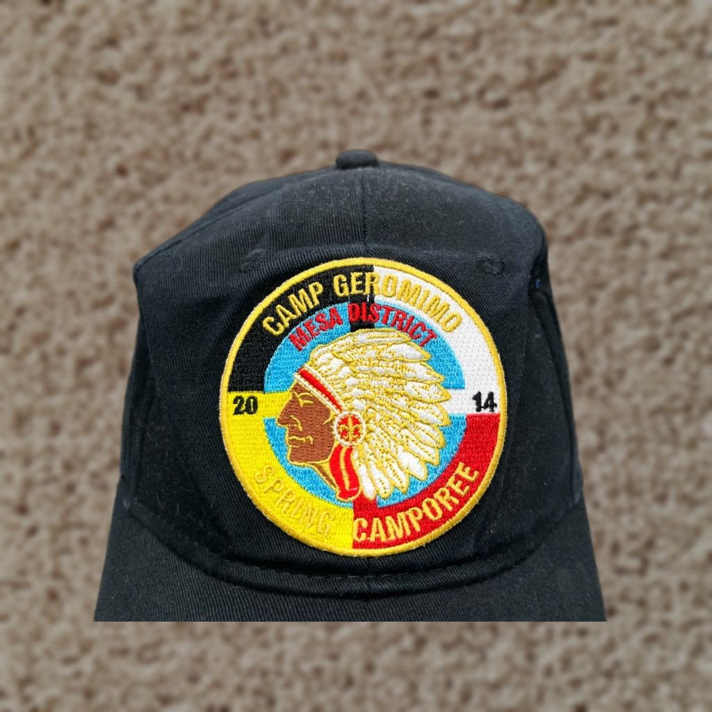 Vintage Otto Hat Cap Strap Back Adult OS Black Camp Outdoor Boy Scout Low Profile Baseball Cap Size ONE SIZE - 1 Thumbnail