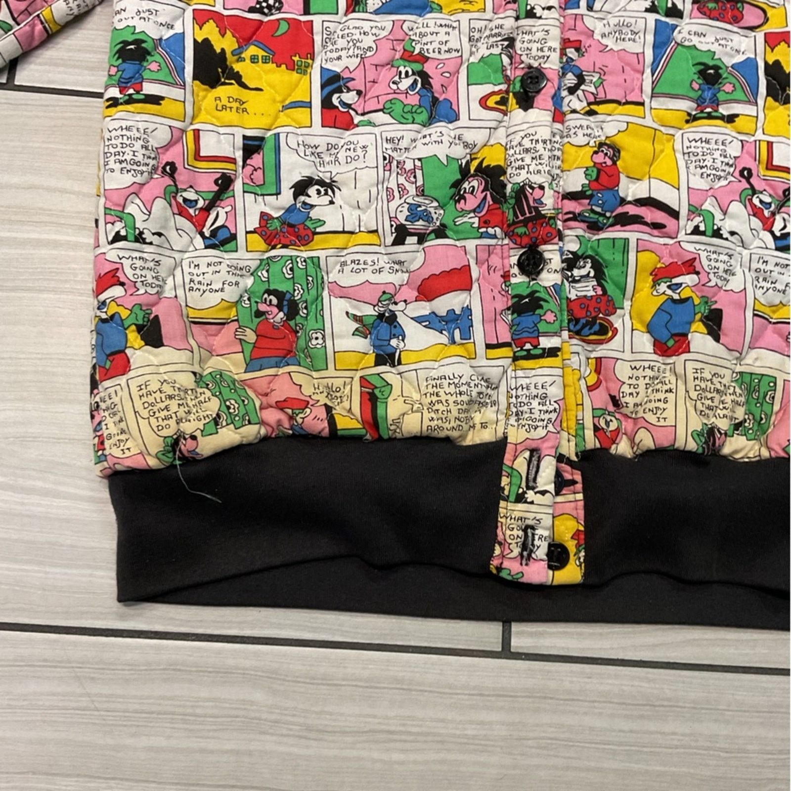 Vintage Vintage Comic Quilted Jacket Size US L / EU 52-54 / 3 - 7 Thumbnail