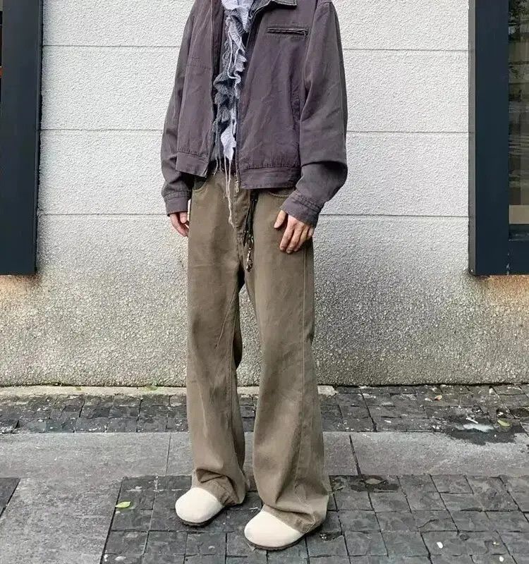 Japanese Brand Retro straight leg loose fitting micro flared jeans Size US 32 / EU 48 - 2 Thumbnail