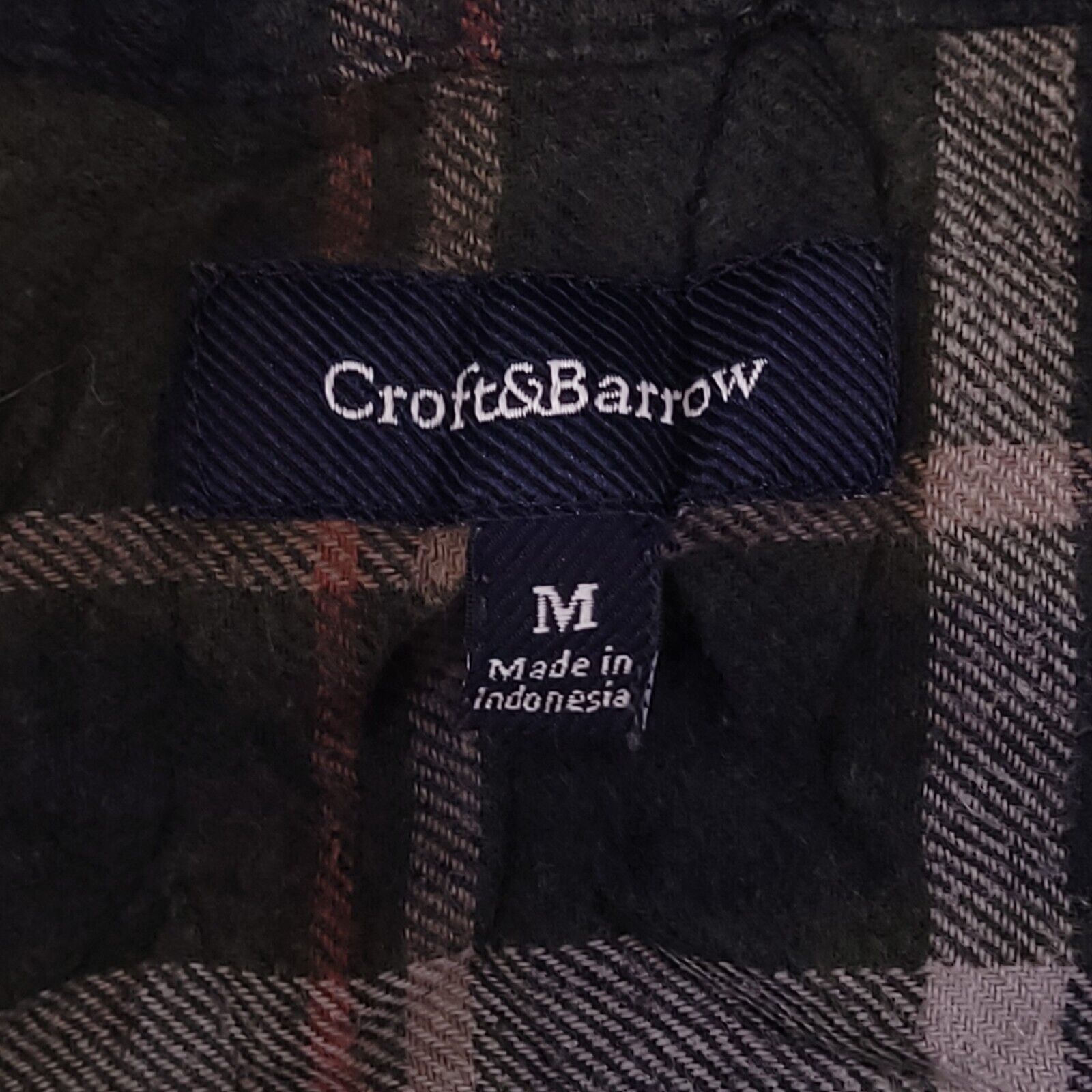 Croft & Barrow Croft & Barrow Madras Flannel Shirt Mens Size Medium M Green Size US M / EU 48-50 / 2 - 3 Thumbnail
