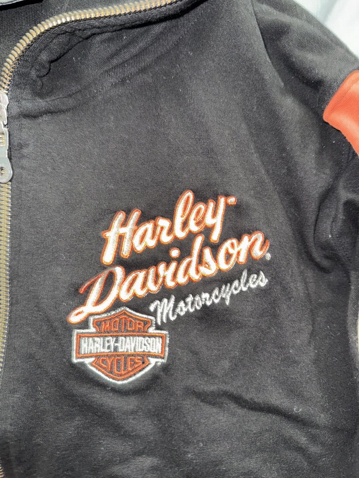 Harley Davidson Harley Davidson black and orange zip-up jacket Size US XXL / EU 58 / 5 - 2 Thumbnail