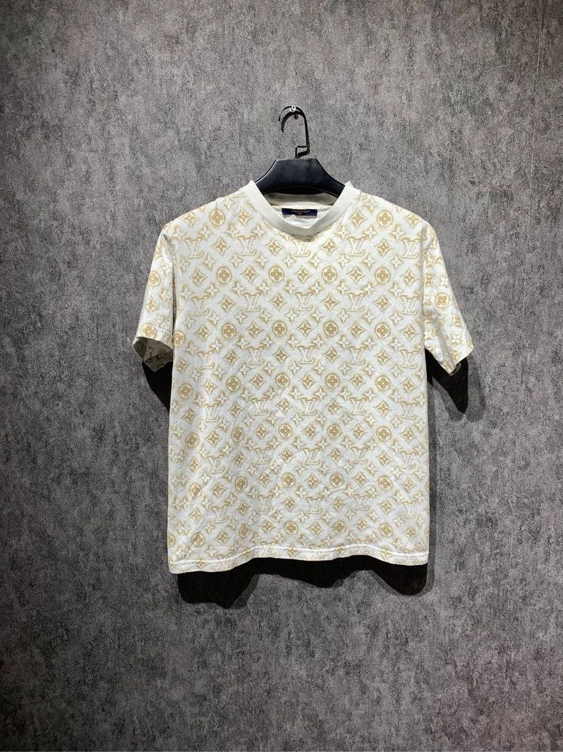 Louis Vuitton Louis Vuitton Beige full print short sleeve 2503-Nextarrow Size US M / EU 48-50 / 2 - 1 Thumbnail