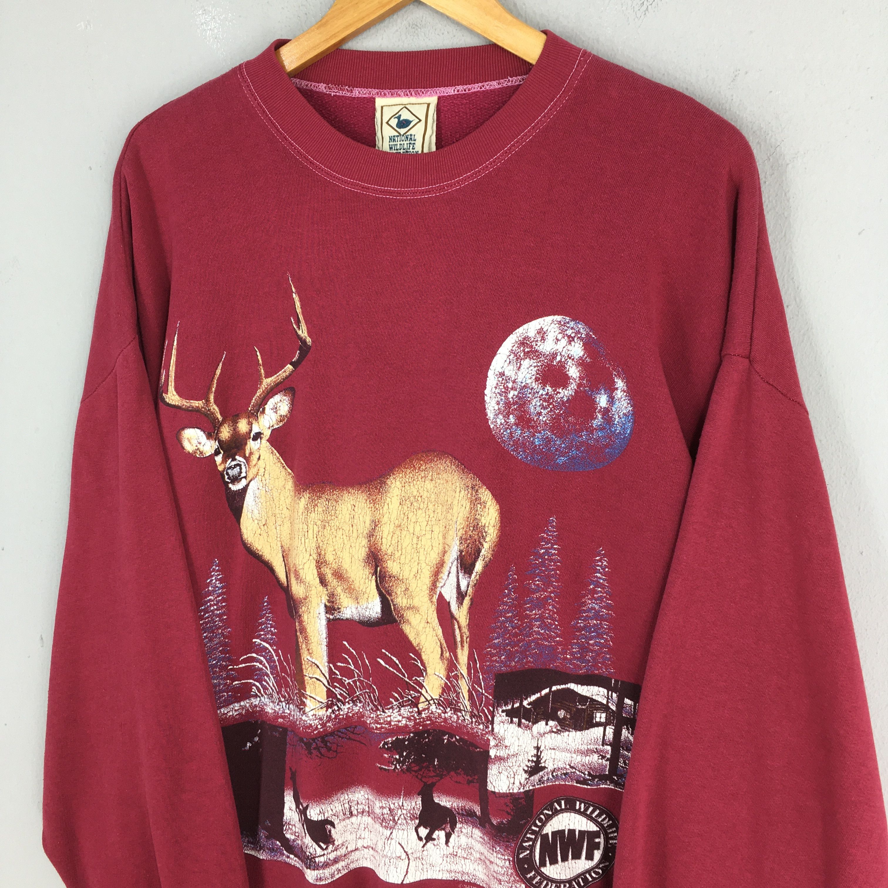 Habitat Vintage Whitetail Deer Animal Sweatshirt 2XLarge Size US XXL / EU 58 / 5 - 3 Thumbnail