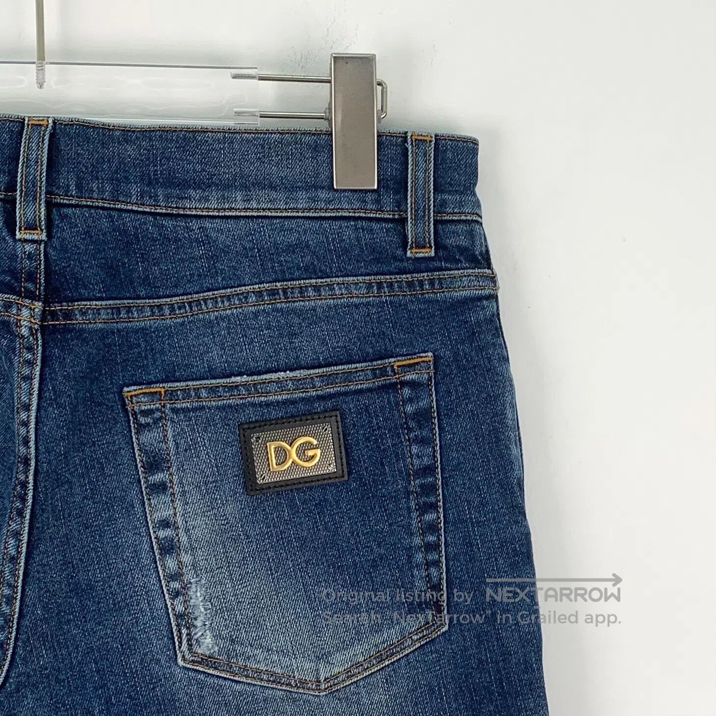 Dolce & Gabbana Dolce Gabbana Dark blue water-washed distressed design cot Size US 32 / EU 48 - 5 Thumbnail