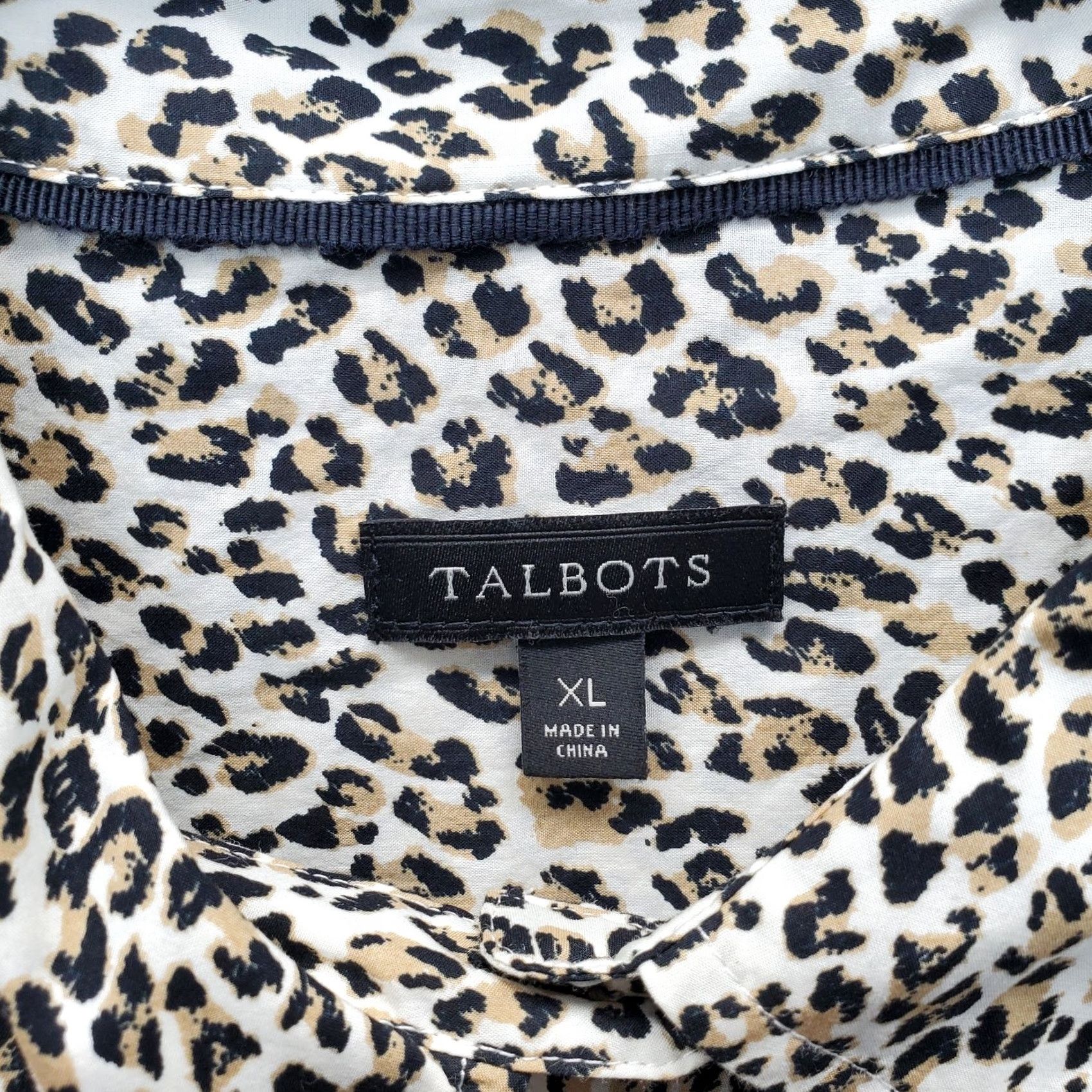 Talbots Talbots Shirt Womens XL Multi Leopard Print Regular Long Sleeve Collar Button-Up Size XL / US 12-14 / IT 48-50 - 6 Thumbnail