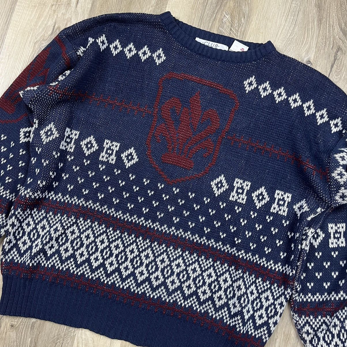 Vintage Pattern Sweater Grandpa Christmas Korea Club International Size US M / EU 48-50 / 2 - 1 Thumbnail