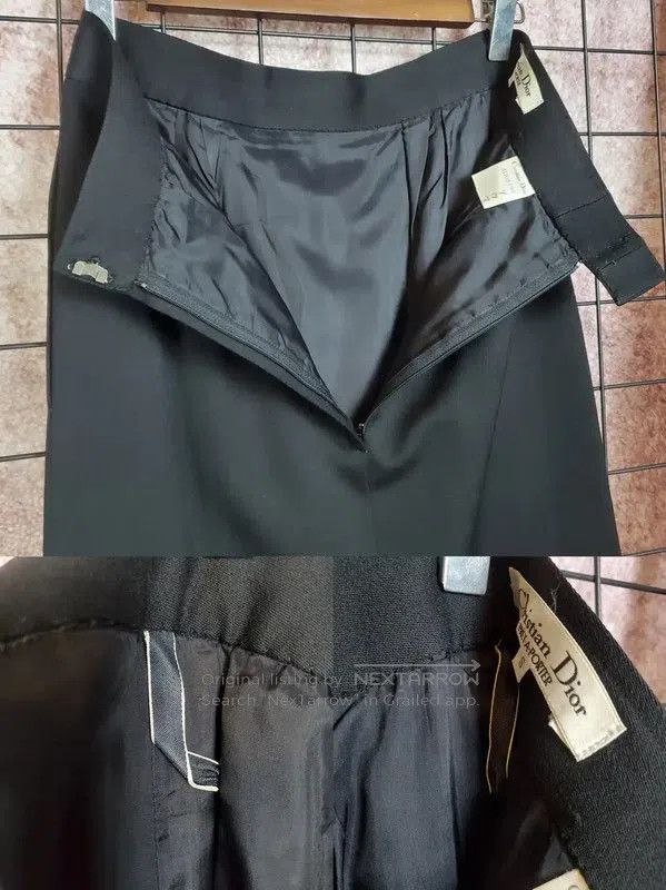 Dior Dior Black Wool Pleated Skirt for Women . Size 23" - 4 Thumbnail