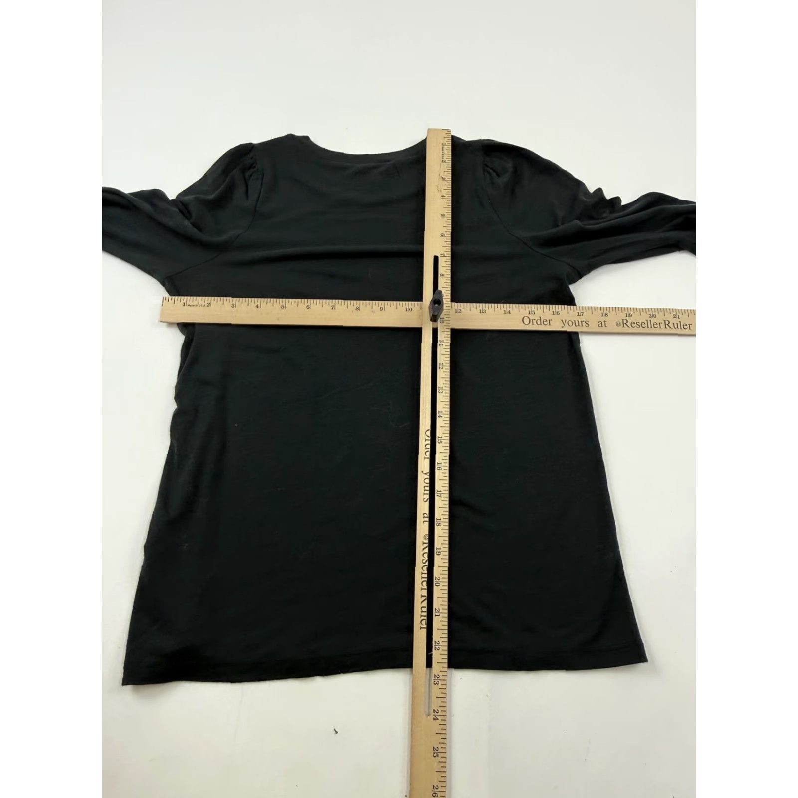 Madewell Madewell Shirt Womens XS Black 3/4 Balloon Sleeve Crewneck Jersey Knit Basic Top Size XS / US 0-2 / IT 36-38 - 6 Thumbnail