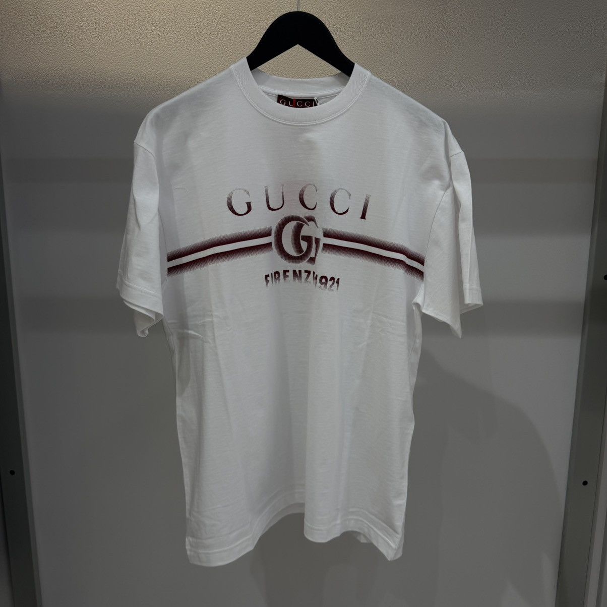 Gucci Gucci Cotton Jersey Gucci Print Tee White Size US L / EU 52-54 / 3 - 1 Thumbnail
