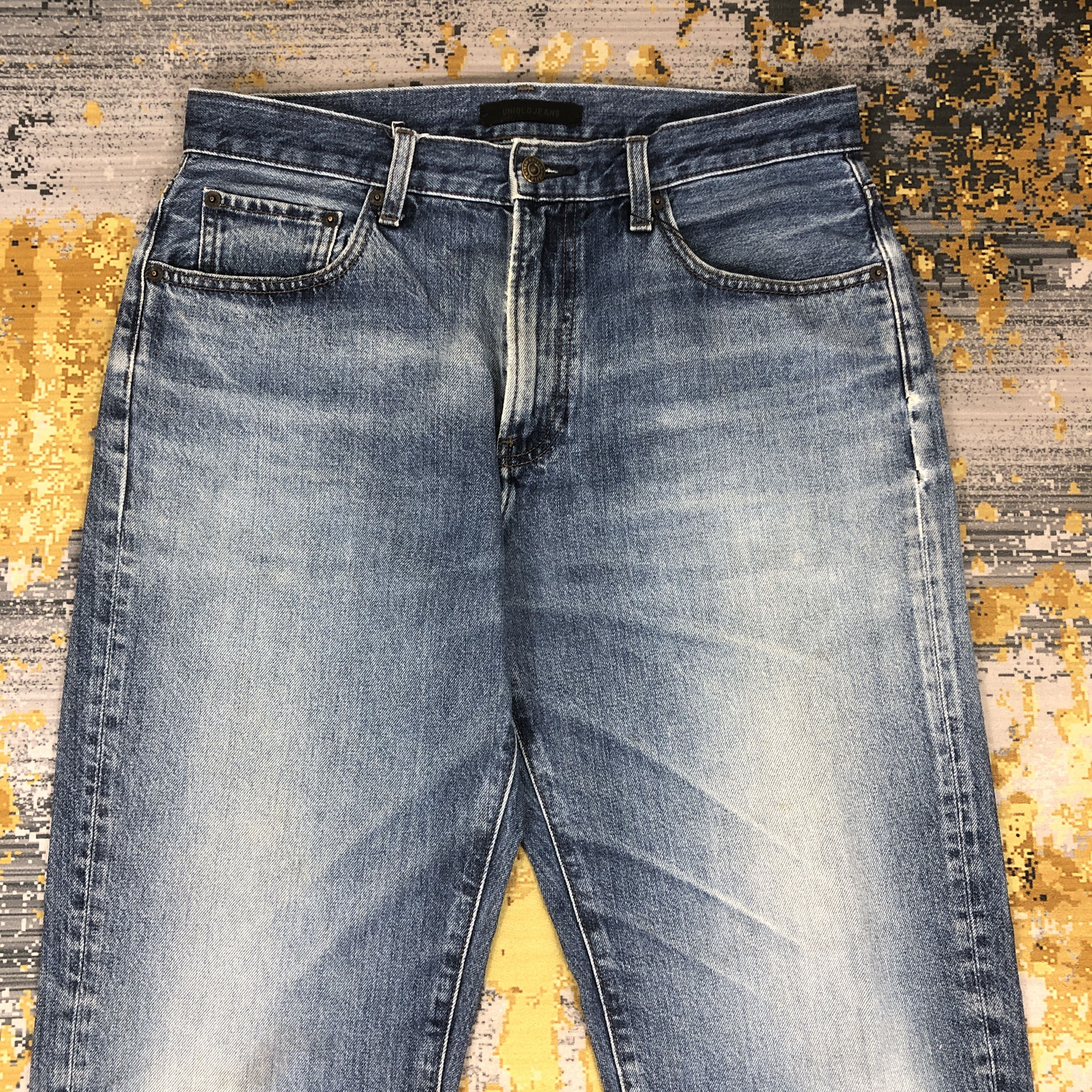 Uniqlo × Vintage Uniqlo Jeans Light Blue Wash Denim 33 x 29.5 L1284 Size US 33 - 2 Thumbnail