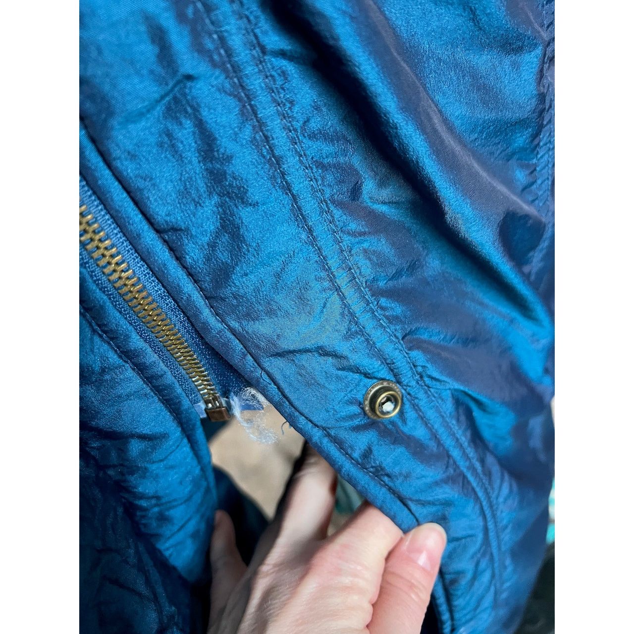 Vintage down puffer cocoon coat blue hood Size XL / US 12-14 / IT 48-50 - 12 Thumbnail