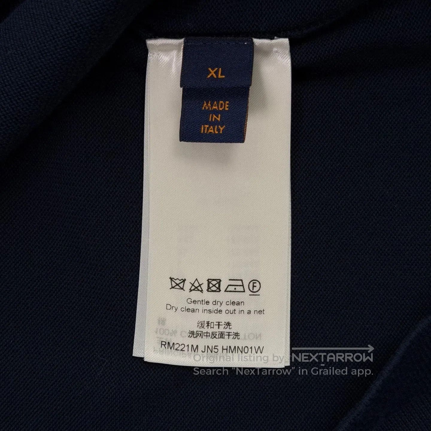 Louis Vuitton LV Nigo Heart Pattern Navy Knit Tee. Size US XL / EU 56 / 4 - 4 Thumbnail