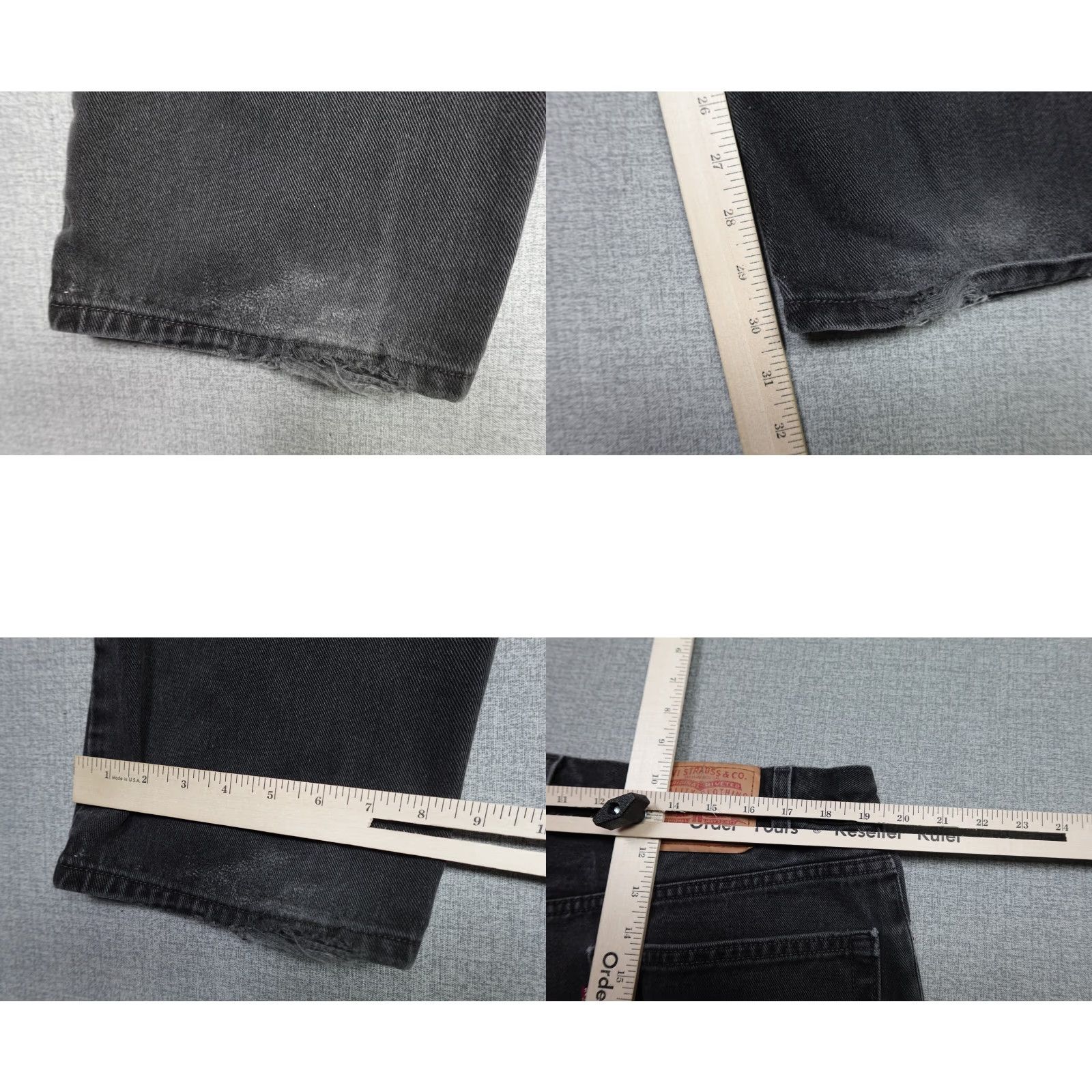 Levi's Levi's 505 Jeans Mens Black Regular Fit Dark Denim 40x30 Belt Loops 5-Pocket Zipper California Western Rancher Vintage Size US 40 / EU 56 - 8 Thumbnail