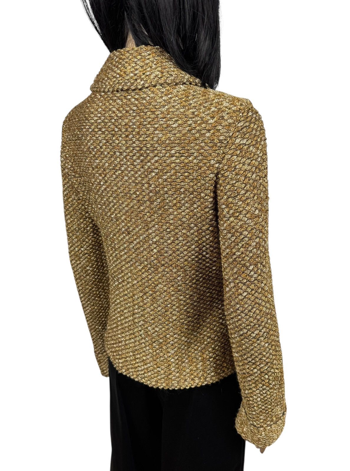 Escada Escada Gold Woven Viscose Jacket Collared size DE38 IT44 Size M / US 6-8 / IT 42-44 - 10 Thumbnail