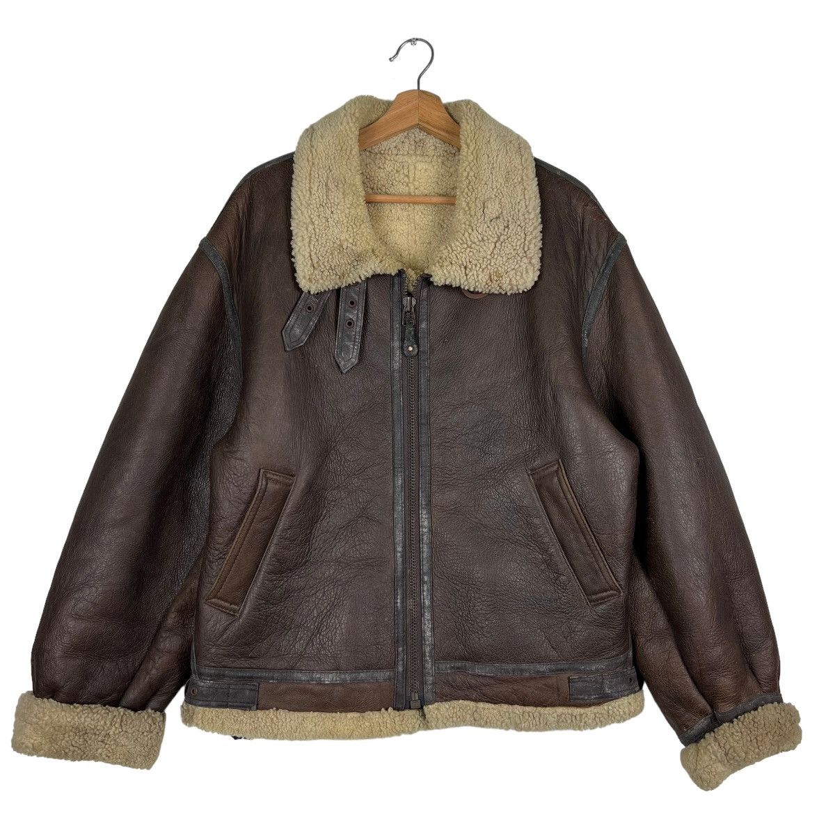 Vintage 🔥 VINTAGE B-3 SHEARLING LEATHER JACKET Size US M / EU 48-50 / 2 - 4 Thumbnail