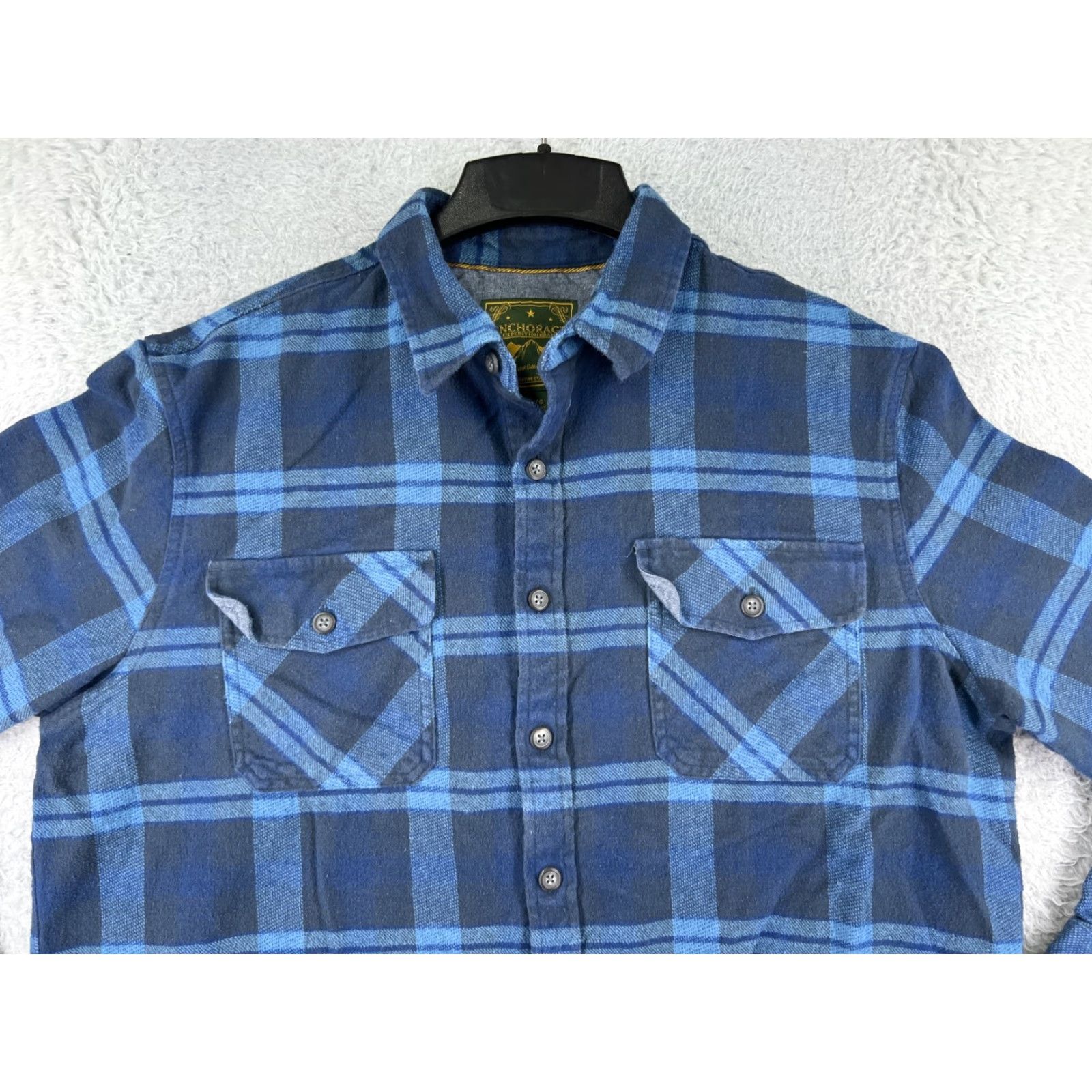 Vintage Anchorage Expedition Shirt Mens Plaid Flannel Button-Up Blue Cotton XL Vintage Size US XL / EU 56 / 4 - 6 Thumbnail