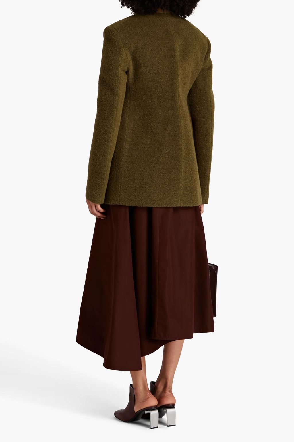 Jil Sander o1y0925 Coat in Military Green Size XS / US 0-2 / IT 36-38 - 3 Thumbnail