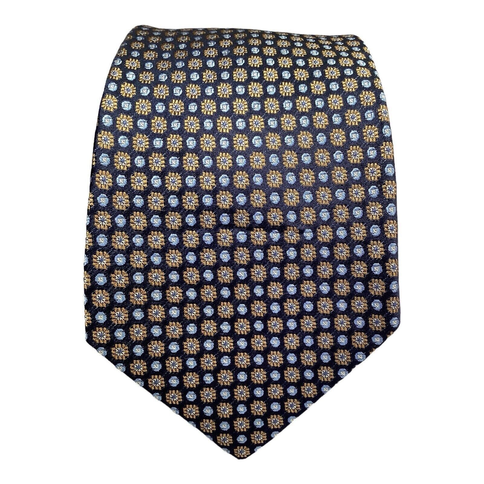 Burma Bibas BURMA BIBAS 7Fold Blue Floral Luxury Designer Silk Tie W: 3" Size ONE SIZE - 7 Thumbnail