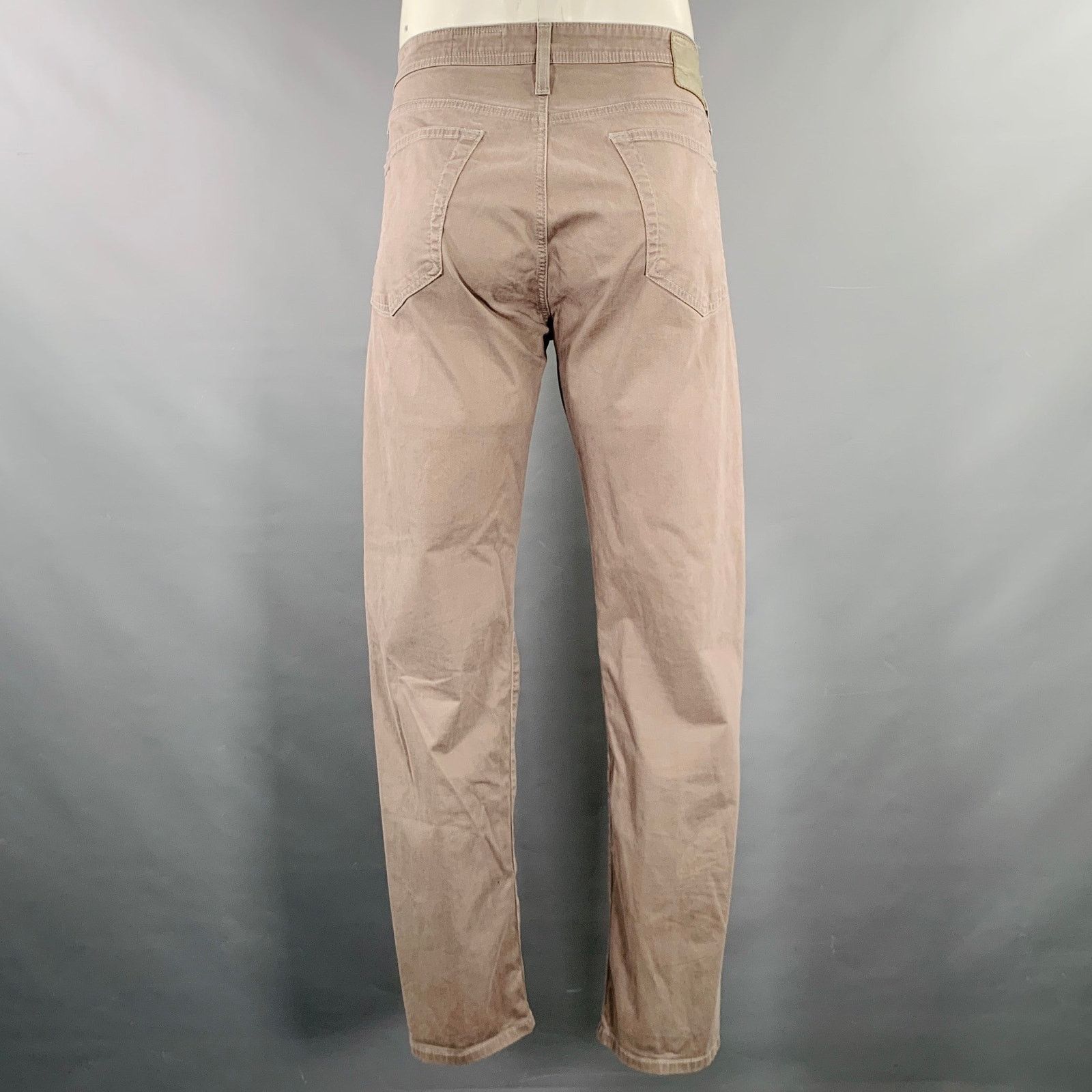 AG Adriano Goldschmied Everett Grey Taupe Cotton Blend Jean Cut Casual Pants Size US 36 / EU 52 - 2 Thumbnail
