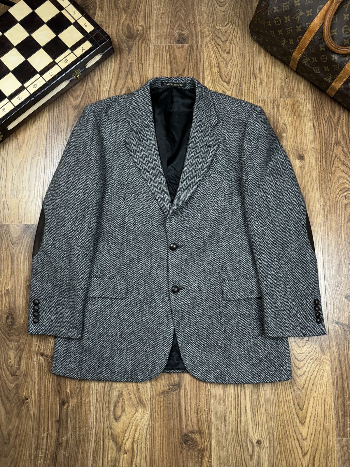 Harris Tweed Vintage wool blazer Harris Tweed original luxury item Size 42L - 1 Thumbnail