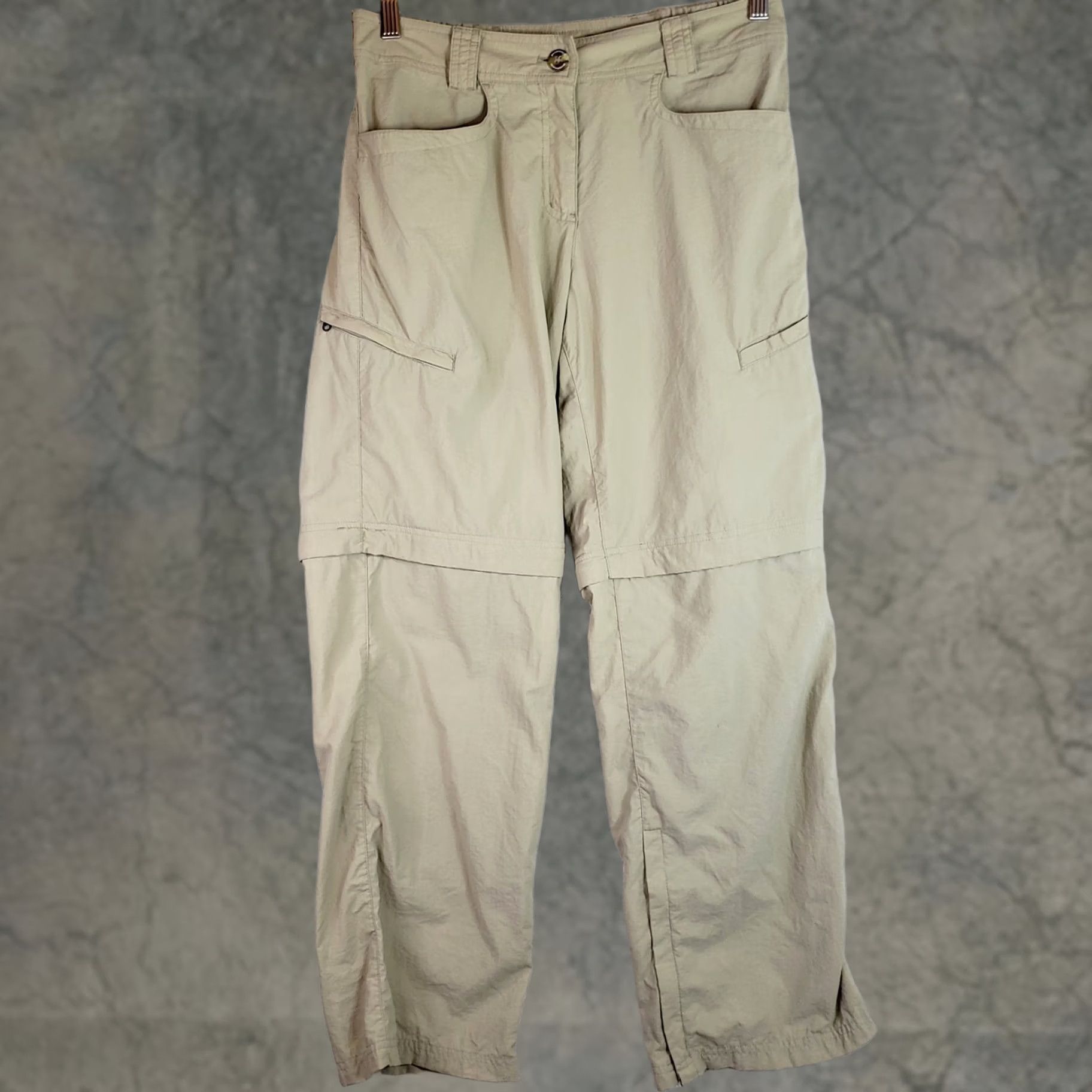 ExOfficio VINTAGE ExOfficio Khaki Beige Nylon INSECT SHIELD Convertible Pants Women Size 6 X 29" Size 28" / US 6 / IT 42 - 1 Thumbnail