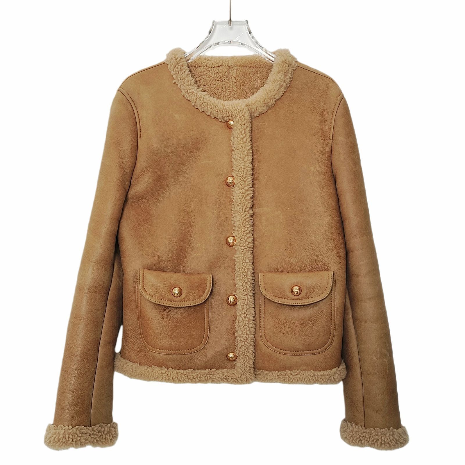 Celine Celine Brown Shearling Lambskin Jacket Size 38 Size S / US 4 / IT 40 - 1 Thumbnail