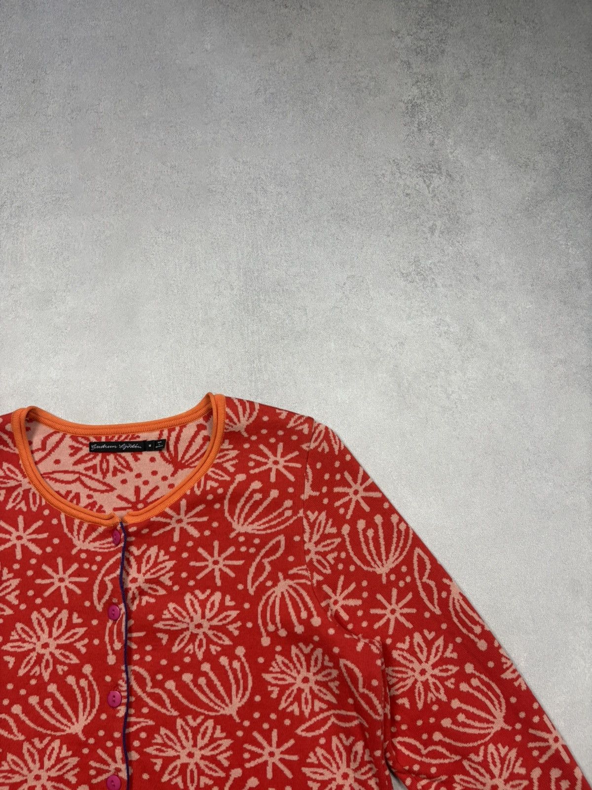 Other Gudrun Sjödén Floral Pattern Cardigan Cotton Scandinavian M Size US M / EU 48-50 / 2 - 2 Thumbnail