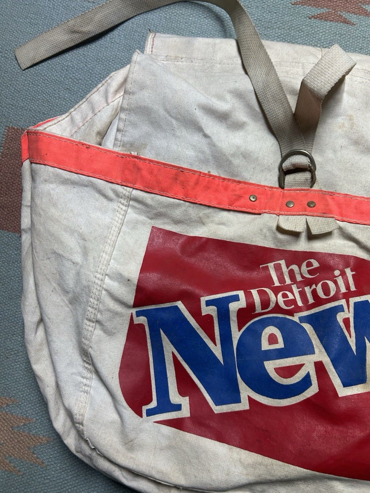 Vintage Vtg Detroit News newspaper saddle bag bicycle canvas newsboy Size ONE SIZE - 7 Thumbnail