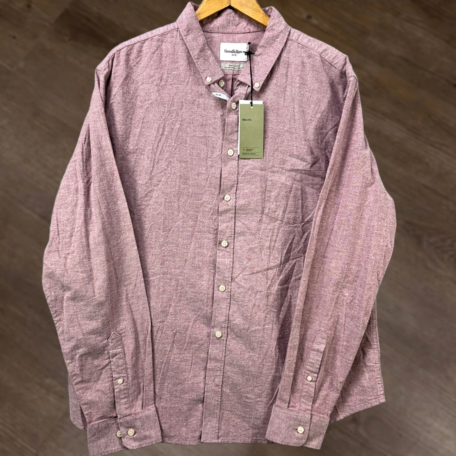 Vintage VINTAGE Goodfellow & Co Shirt Button Down Mens 2XL Pink Stretch Pocket Casual Slim Fit NEW Size US XXL / EU 58 / 5 - 1 Thumbnail