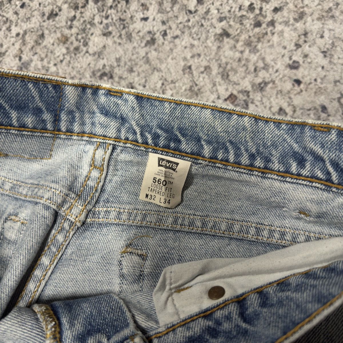 Levi's 90s Levi’s 560 Light Wash Jeans USA ERD Grunge Chrome Size US 31 - 4 Thumbnail