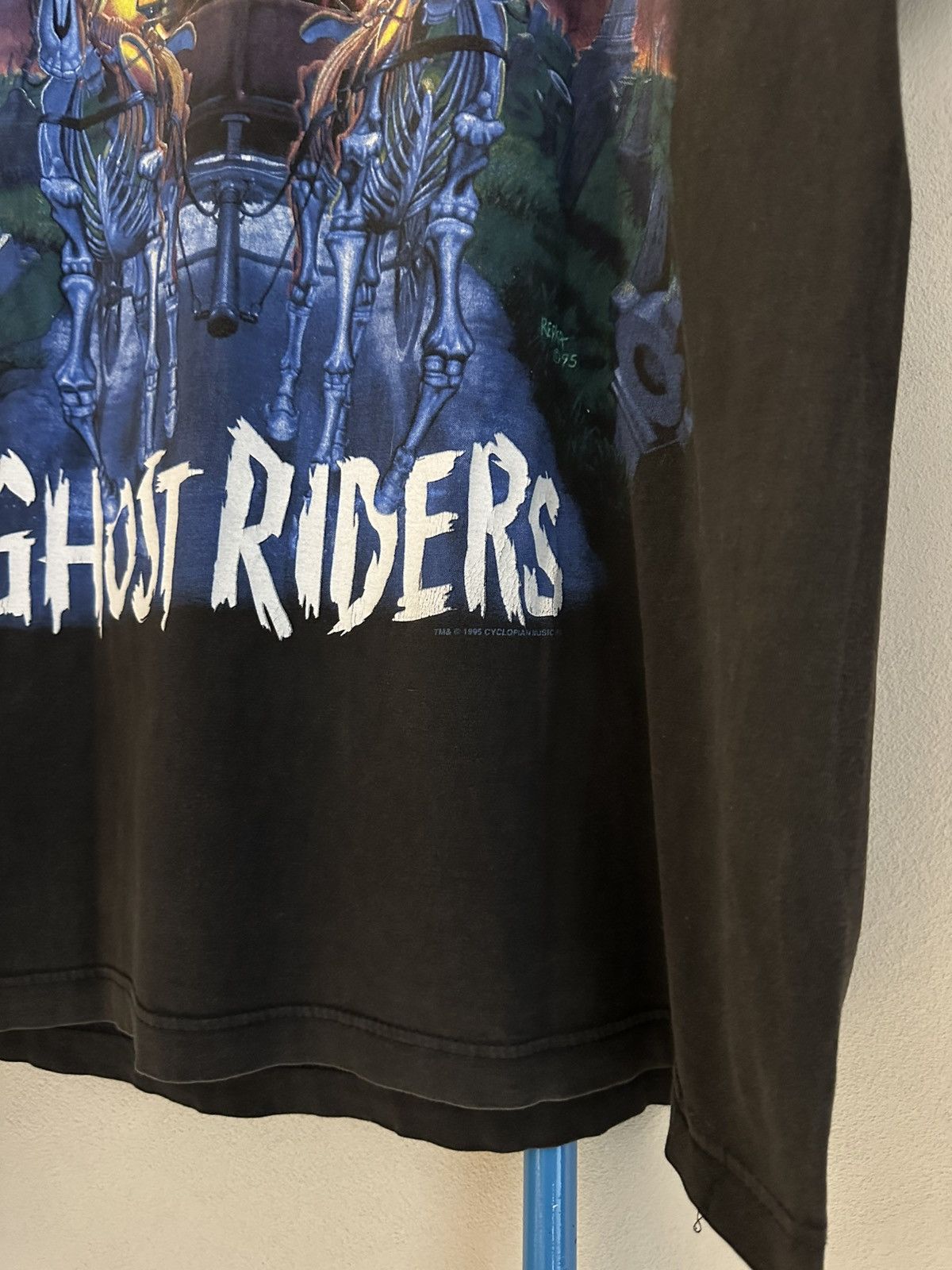 Vintage Vintage 1995 Misfits Ghost Riders t-shirt Size US XL / EU 56 / 4 - 6 Thumbnail