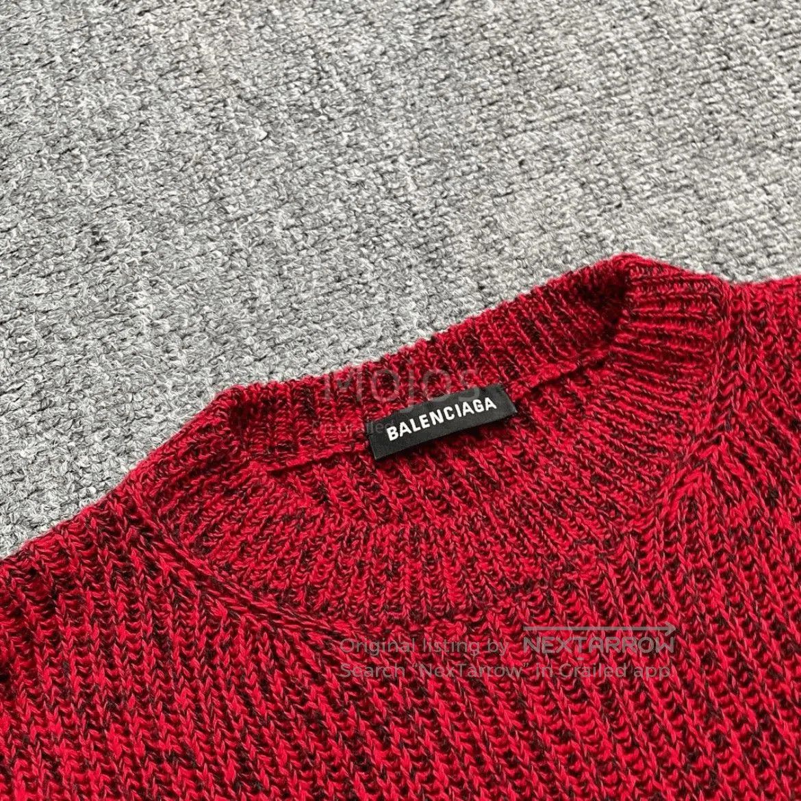 Balenciaga Balenciaga Oversized Logo Tag Knitwear Sweater. Size US S / EU 44-46 / 1 - 3 Thumbnail