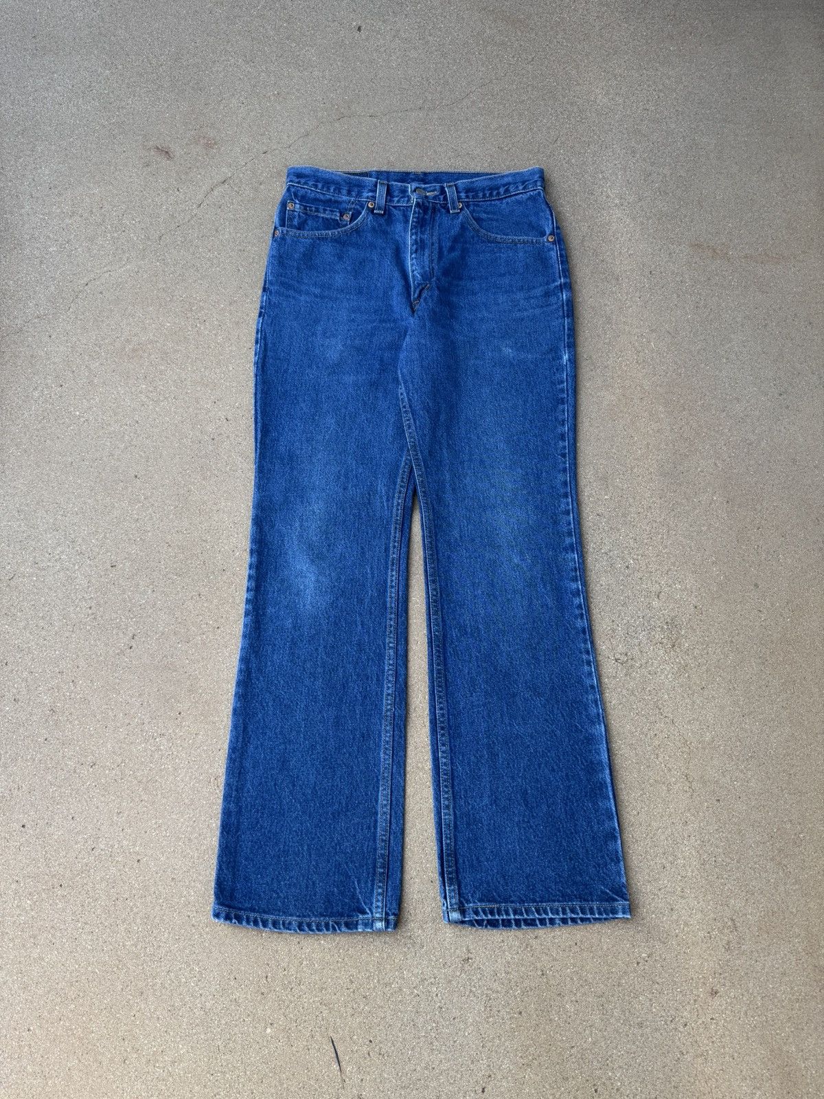 Levi's Vtg 90s Levis 517 Orange Tab Bootcut Flare Faded Jeans 31x30 Size US 31 - 1 Thumbnail