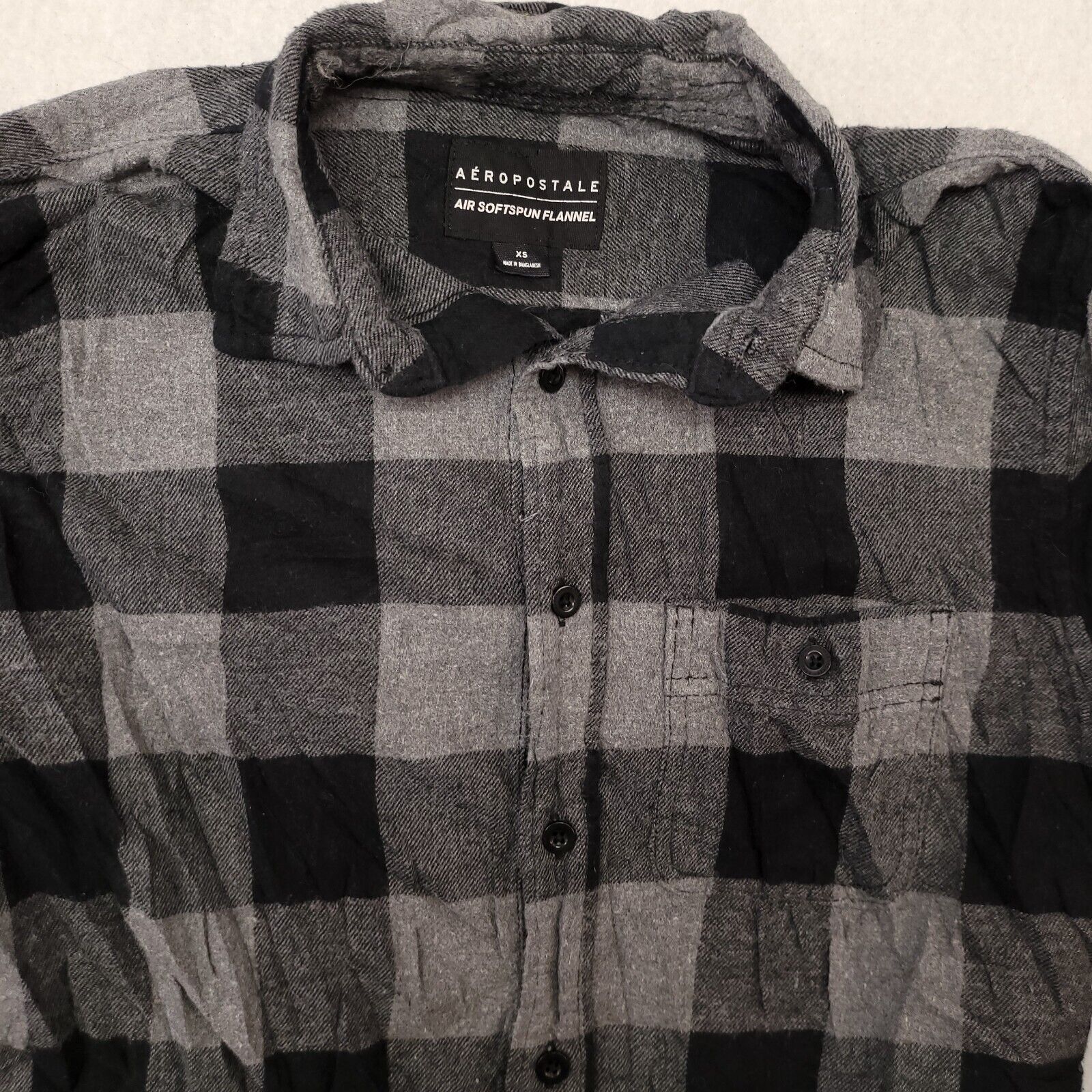 Aeropostale Aeropostale Buffalo Check Flannel Shirt Mens Size XS Gray Size US XS / EU 42 / 0 - 1 Thumbnail
