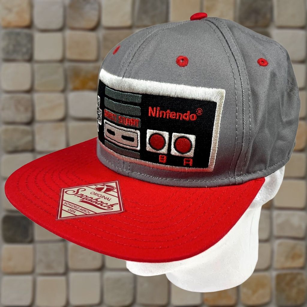 Nintendo Nintendo Entertainment System Snapback Hat Cap Unisex Adults One Size Gray Red Retro Video Games Nike Shirt Size ONE SIZE - 1 Thumbnail