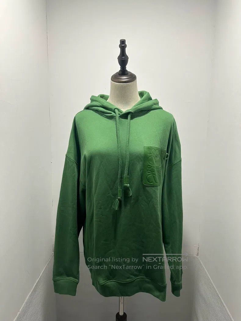 Loewe Loewe Leather patch logo hoodie Size S / US 4 / IT 40 - 1 Thumbnail
