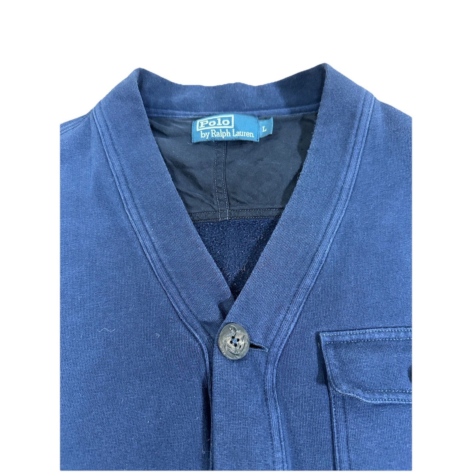Polo Ralph Lauren Vintage Polo Ralph Lauren Cotton Shawl Collar Button Up Card Size US L / EU 52-54 / 3 - 4 Thumbnail